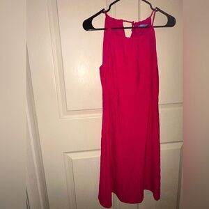 J. McLaughlin Pink halter chain detail mini Dress shelf bra vacation summer